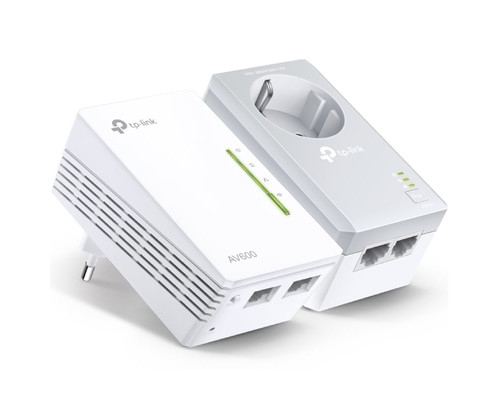 TP-LINK KIT POWERLINE WI-FI AV600, QUALCOMM, 300MBPS EN 2.4GHZ, 600MBPS POWERLINE, HOMEPLUG AV, 2 PUERTOS 10/100MBPS, WI-FI CLONE, TWIN PACK ( 1* TL-PA4020P & 1* (TL-WPA4220) TL-WPA4226 KIT (Espera 4 dias)